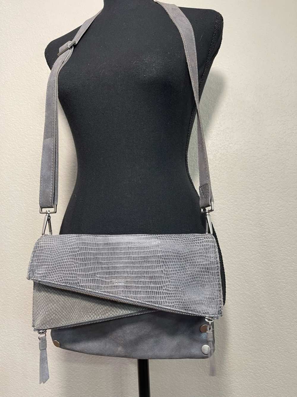 Hammitt Dillon Gray Crossbody Bag designer bag luxury bag leather bag